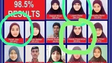 Hijab Hindu girl students